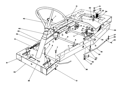 Frame Assembly Diagram and Parts List for 56125 2000001 - 2999999 Toro Lawn Tractor