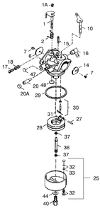 Tecumseh Carburetor No. 640169 Diagram and Parts List for 38558 99000001 - 99999999 Toro Snow Blower