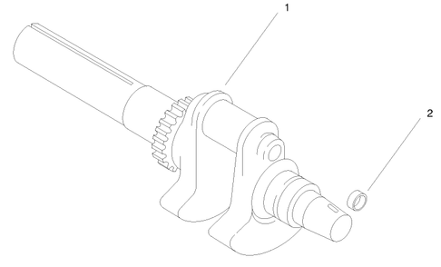Group 1-Crankshaft (Ch25s 68606 Kohler) Diagram and Parts List for 74205 990001 - 999999 Toro Lawn Tractor