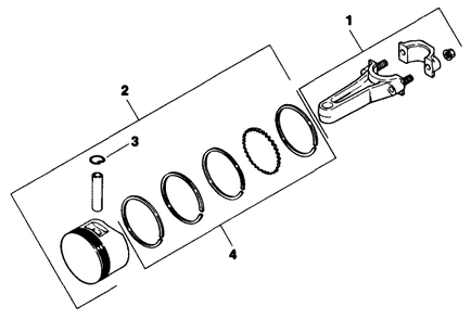 Piston & Rod-Engine Kohler Model No. Mv16s-Type 56519 Diagram and Parts List for 30180 200001 - 299999 Toro Lawn Tractor Accessories
