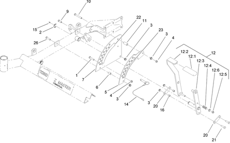 Height-Of-Cut Assembly Diagram and Parts List for 74448 (280000001-280999999)(2008) Toro Lawn Mower