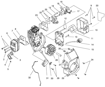 Carburetor & Muffler Assemblies Diagram and Parts List for 51927 79000001 - 79999999 Toro Trimmer