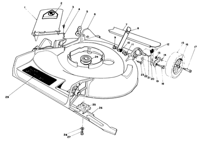 Housing Assembly Diagram and Parts List for 16770 4000001 - 4999999 Toro Lawn Mower