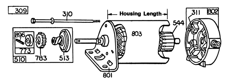 Briggs & Stratton Model 252707-0230-01 Diagram and Parts List for 57356 2000001 - 2999999 Toro Lawn Tractor