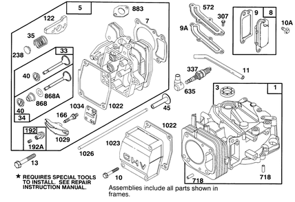Engine Gts 150 Diagram and Parts List for 22150 6900001 - 6999999 Toro Lawn Mower