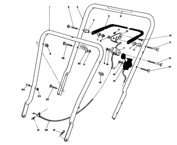 Handle Assembly Diagram and Parts List for 16575 7000001 - 7999999 Toro Lawn Mower