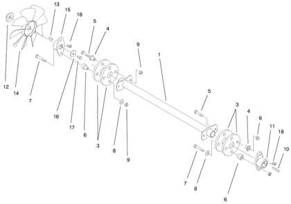 Drive Shaft Assembly Diagram and Parts List for 73560 8900001 - 8999999 Toro Lawn Tractor