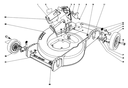 Housing Assembly Diagram and Parts List for 20798 0000001 - 0999999 Toro Lawn Mower