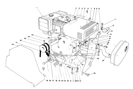 Engine Assembly Diagram and Parts List for 38090 6000001 - 6999999 Toro Snow Blower