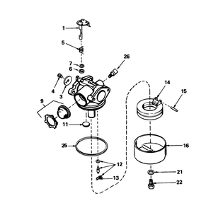 Carburetor No. 632098 Diagram and Parts List for 16575C 9000001 - 9999999 Toro Lawn Mower