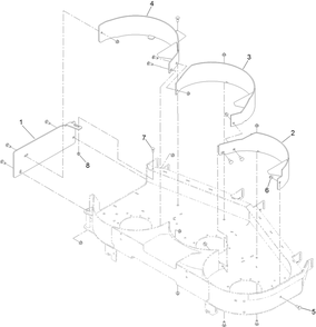 Recycler Assembly Diagram and Parts List for 144-0387  Toro Lawn Tractor