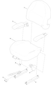 Seat Assembly No. 130-0801 Diagram and Parts List for 74882 315000001 - 315999999 Toro Lawn Tractor