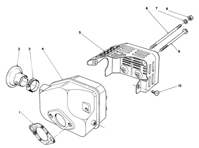 Muffler Assembly (Model No. 47pl0-6) Diagram and Parts List for 20916B 1000001 - 1999999 Toro Lawn Mower
