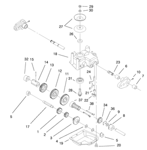 Gear Case Assembly Diagram and Parts List for 20470 7900001 - 7999999 Toro Lawn Mower