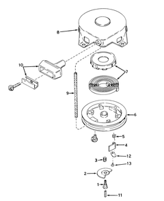 Rewind Starter No. 590473 Diagram and Parts List for 31660 2000001 - 2999999 Toro Snow Blower