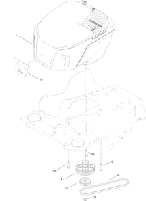 Motor Module And Belt Assembly Diagram and Parts List for 21491 400000000 - 999999999 Toro Lawn Mower