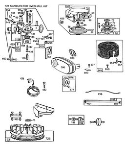 Briggs & Stratton Model No. 253706-0223-01 (Continued) Diagram and Parts List for 30111 7000001 - 7999999 Toro Lawn Tractor Accessories