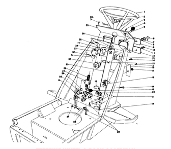 Steering Wheel & Dash Assembly Diagram and Parts List for 57365 6000001 - 6999999 Toro Lawn Tractor