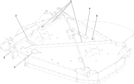 Lh Wing Deck W/Decals Assembly No. 142-6825 Diagram and Parts List for 72144 413000000 - 999999999 Toro Lawn Tractor