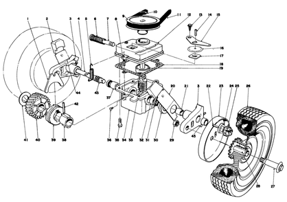 Gear Box Assembly Diagram and Parts List for 16380 0000001 - 0999999 Toro Lawn Mower