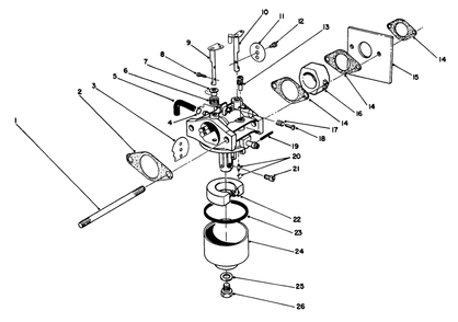 Carburetor Assembly (Model No. 47pk9-3) Diagram and Parts List for 22036 0000001 - 0999999 Toro Lawn Mower