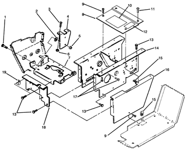 Hoodstand Assembly Diagram and Parts List for 73501 59002869 - 59002946 Toro Lawn Tractor