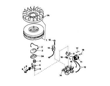 Magneto No. 611030 Diagram and Parts List for 38035 5000001 - 5999999 Toro Snow Blower