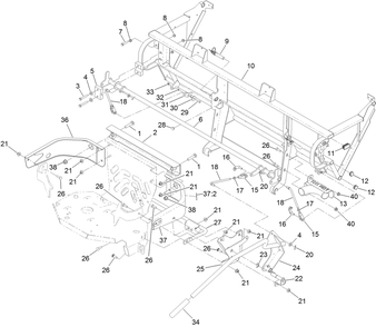 Part Location Diagram of 109-6869 Toro HANDLE PIN