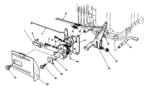 Governor Assembly Diagram and Parts List for 20627C 7000001 - 7999999 Toro Lawn Mower