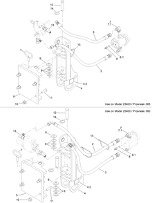 Plow Pivot And Quick Attach Slide Assembly Diagram and Parts List for 25402 400000000 - 999999999 Toro Lawn Tractor Accessories