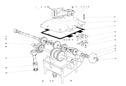 Transmission Assembly Diagram and Parts List for 56000 2000001 - 2999999 Toro Lawn Tractor