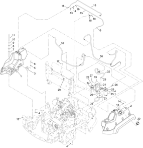 Fuel System Assembly Diagram and Parts List for 72028 412410000 - 412699999 Toro Lawn Tractor