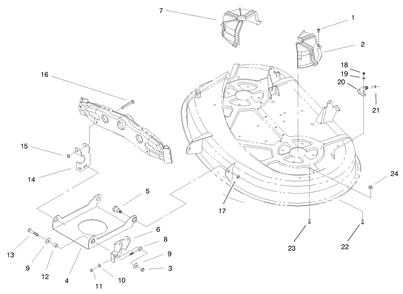 Suspension Assembly (38" Cutting Unit) Diagram and Parts List for 71215 8900001 - 8999999 Toro Lawn Tractor