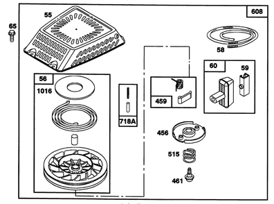 Engine Gts 150 77-9140 Diagram and Parts List for 22151 3900001 - 3900855 Toro Lawn Mower