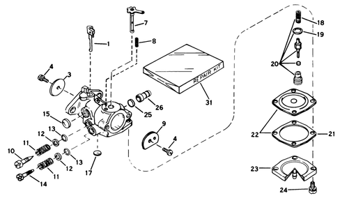 Carburetor No. 632142 Engine Model No. Ah520 Type 1602 & 1602a Diagram and Parts List for 38232 3000001 - 3999999 Toro Snow Blower