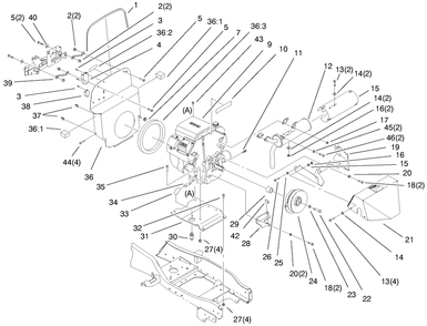 Air Cooled Engine Assembly Diagram and Parts List for 73540 8900001 - 8999999 Toro Lawn Tractor