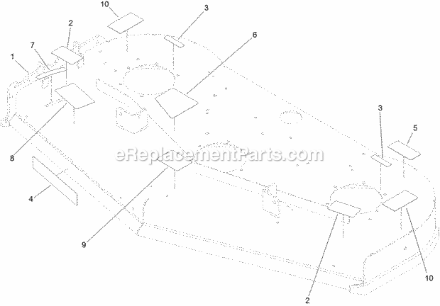 Deck Decal Assembly No. 120-6414 Diagram and Parts List for 74576 315000001-315999999 Toro Lawn Mower