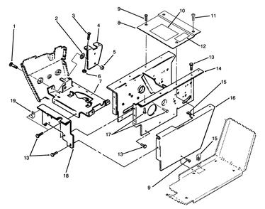Hoodstand Assembly Diagram and Parts List for 73501 59000001 - 59000411 Toro Lawn Tractor