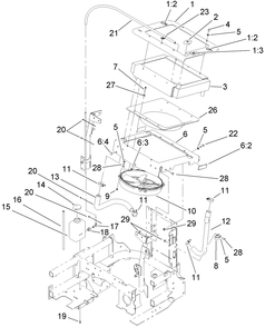 Cooling System Assembly Diagram and Parts List for 74265TE (270000001-270999999)(2007) Toro Lawn Mower