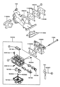 Carburetor Assembly Diagram and Parts List for 74236 (220000001-220999999)(2002) Toro Lawn Mower