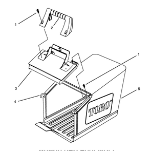 Grass Bag Assembly Diagram and Parts List for 20928BC 59000001 - 59999999 Toro Lawn Mower