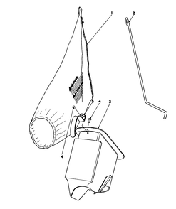 Grass Bagging Assembly Diagram and Parts List for 16380 0000001 - 0999999 Toro Lawn Mower