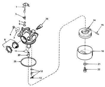 Carburetor No. 632050a Diagram and Parts List for 20672 5000001 - 5999999 Toro Lawn Mower