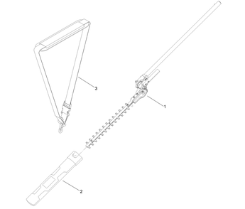 Pole Hedge Trimmer Attachment Assembly Diagram and Parts List for 88713 322000001 - 322999999 Toro Hedge Trimmer