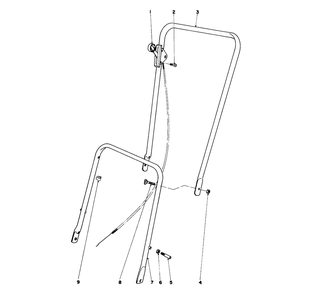 Handle Assembly Diagram and Parts List for 16172 4000001 - 4999999 Toro Lawn Mower