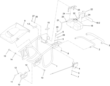 Part Location Diagram of 125-4804 Toro Cover-Engine