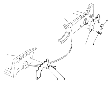 Wear Plate Kit No. 49-4080 (Optional) Diagram and Parts List for 20526C 7000001 - 7999999 Toro Lawn Mower