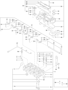Cylinder Head And Cover Assembly Diagram and Parts List for 22352 412900000 - 999999999 Toro Lawn Tractor Accessories