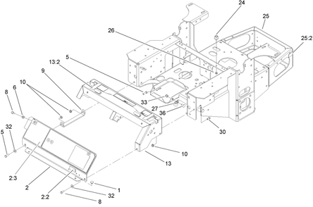Part Location Diagram of 1-653089-03 Toro Bracket