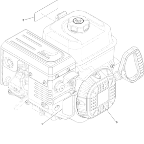 Engine Decal Assembly Diagram and Parts List for 38721 409000000 - 411499999 Toro Snow Blower